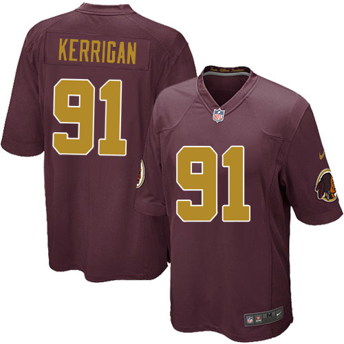 Men's Game Ryan Kerrigan Nike Jersey Burgundy Red Alternate - #91 80th Anniversary NFL Washington Redskins